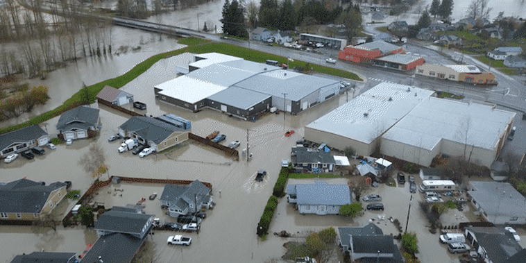 Flooding in Everson, Wash.