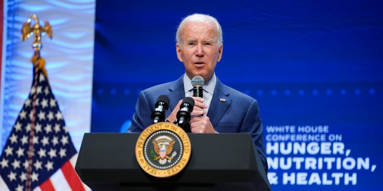 Image: President Joe Biden speaks during the White House Conference on Hunger, Nutrition, and Health, at the Ronald Reagan Building