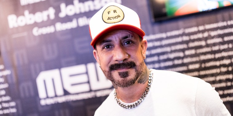 Backstreet Boys bandmember AJ Mclean attends the official gift lounge presented by Míage Skincare during the 64th annual GRAMMY Awards at Topgolf Las Vegas on March 31, 2022 in Las Vegas, Nevada.