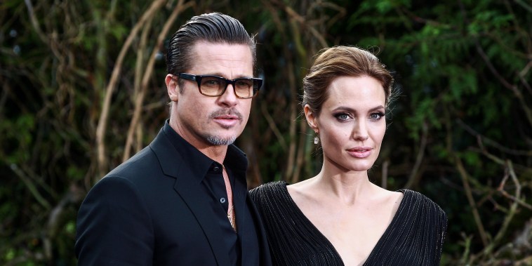 Brad Pitt and Angelina Jolie in London on May 8, 2014.