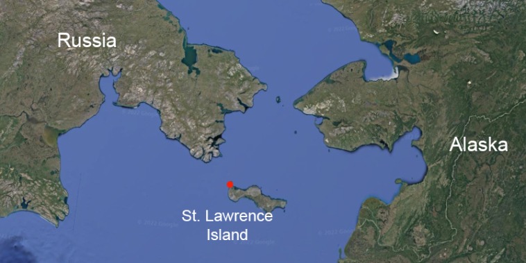 Alaska's St. Lawrence Island in the Bering Sea.