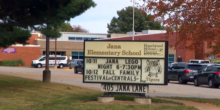 Entrance to Jana Elementary School in Florissant, Mo. 