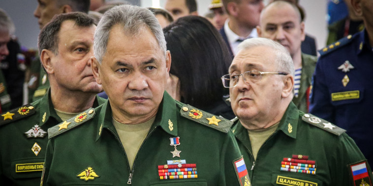 Russian Defence Minister Sergei Shoigu on Aug. 20, 2022 in Patriot Park, outside of Moscow, Russia.