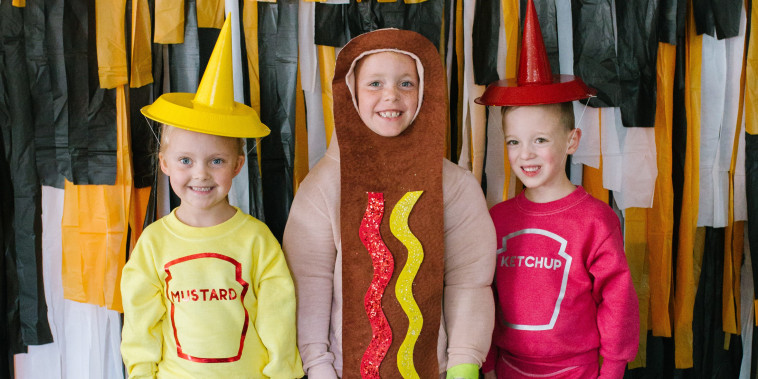 mustard hotdog and ketchup costume