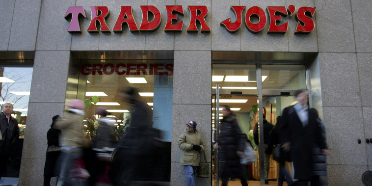 Shoppers line up inside Trader Joe's for the grand opening on 14th Street