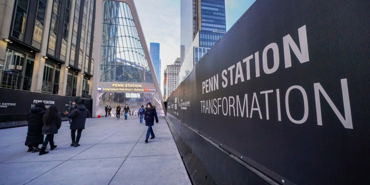 Penn Station in New York City, where two men suspected of tageting a Manhattan synogogue were arrested Saturday.