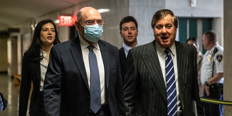 Image: Trump Organization's former Chief Financial Officer Allen Weisselberg, left, arrives to the courtroom in New York on Nov. 17, 2022.