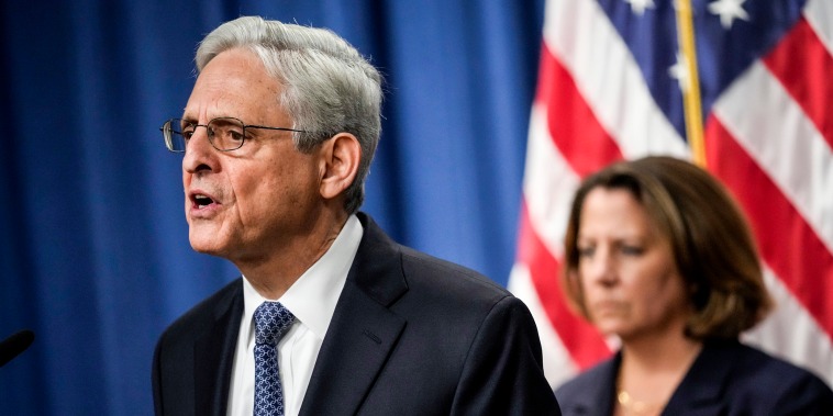 Image: Attorney General Merrick Garland  at the Justice Department in Washington on Nov. 18, 2022. 