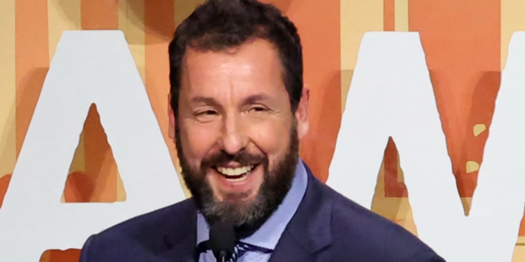 Adam Sandler accepts the Film Tribute Award during The Gotham Awards.