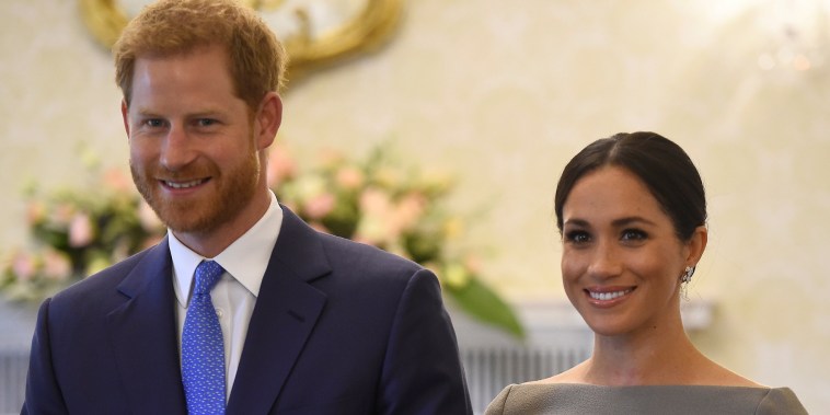 Príncipe Harry y Meghan Markle se reúnen con el presidente de Irlanda, en julio de 2018.