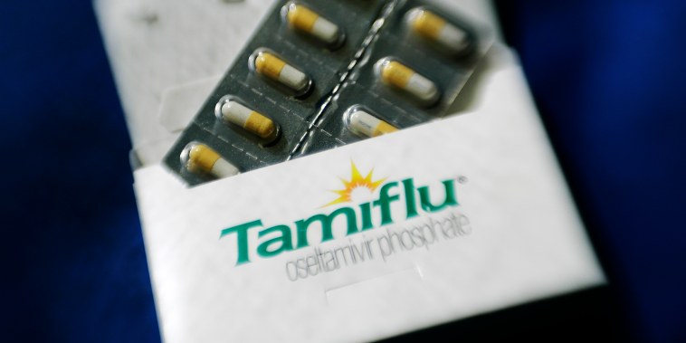 A box of the drug Tamiflu.