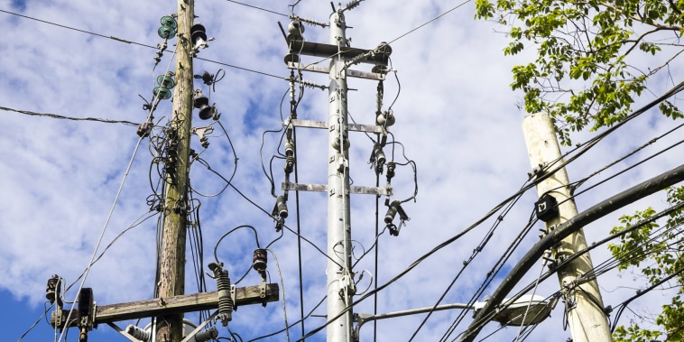 Power lines in Castaner, Puerto Rico, on Nov. 14, 2022.