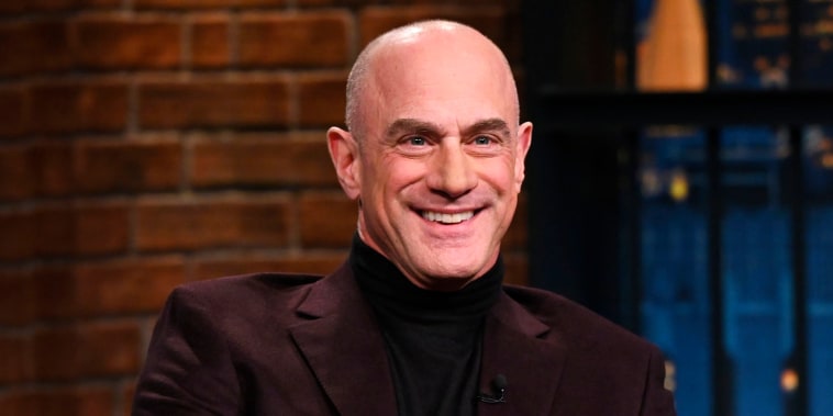 Christopher Meloni during an interview with host Seth Meyers on January 30, 2023.
