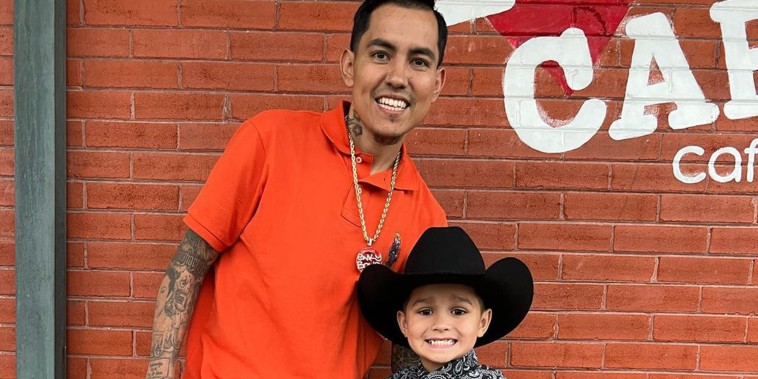 Randy Gonzalez with his son, Brice.