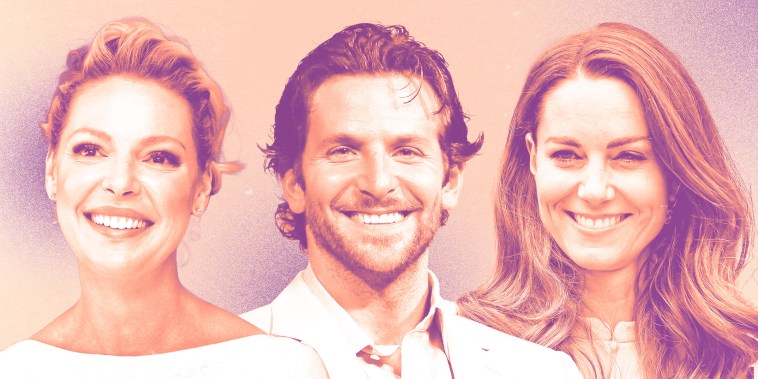 Princess Kate and Bradley Cooper on a colorful background
