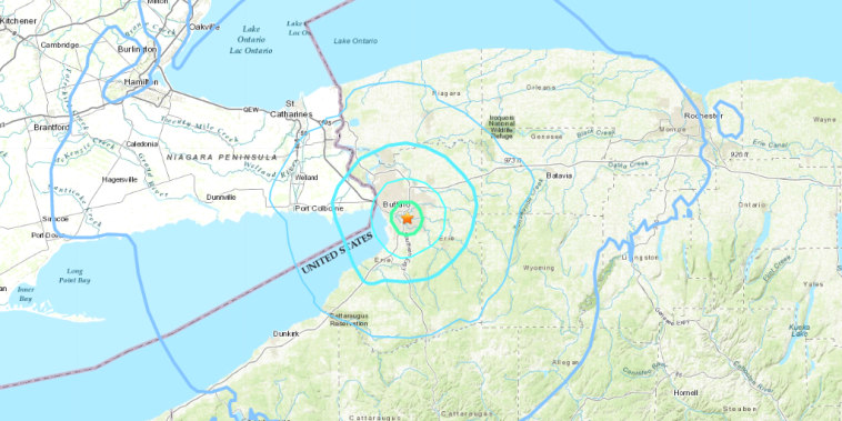 A magnitude 3.8 earthquake was felt in Buffalo, N.Y., on Feb. 6, 2023.