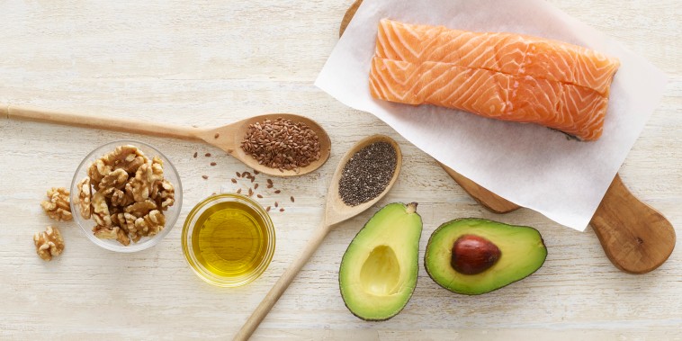 Foods high in omega 3. (Salmon, avocado, nuts, whole grains)