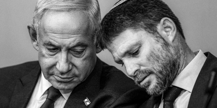 Israeli Prime Minister Benjamin Netanyahu and Finance Minister Bezalel Smotrich in Jerusalem on Jan. 25, 2023.