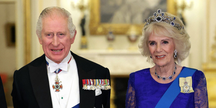 Britain's King Charles III and Queen Consort Camilla. 