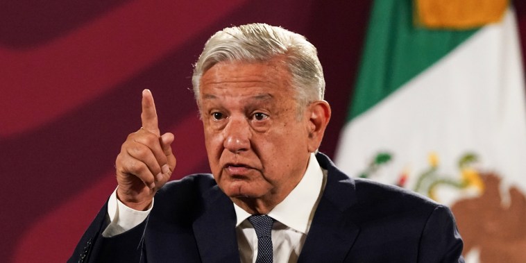 Mexican President Andres Manuel Lopez Obrador in Mexico City on June 22, 2022.