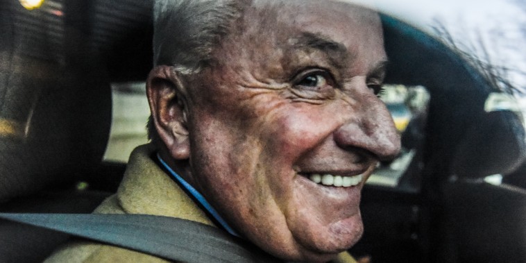 Robert Costello, former legal advisor to Michael Cohen, leaves the office of Manhattan District Attorney Alvin Bragg in New York on March 20, 2023.