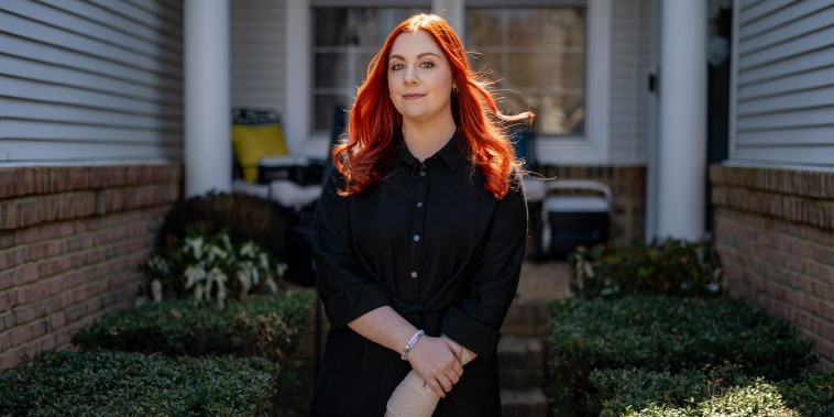 Virginia elementary school teacher Abigail Zwerner poses for a portrait at an undisclosed location in Virginia on March 20, 2023.