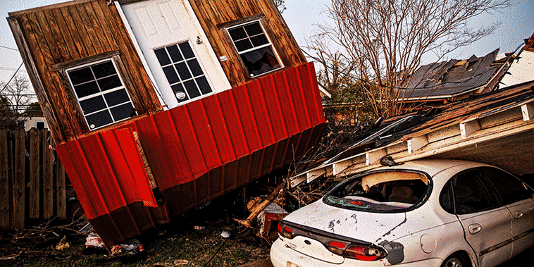Scenes from the aftermath of a tornado in Mississippi on March 25, 2023.
