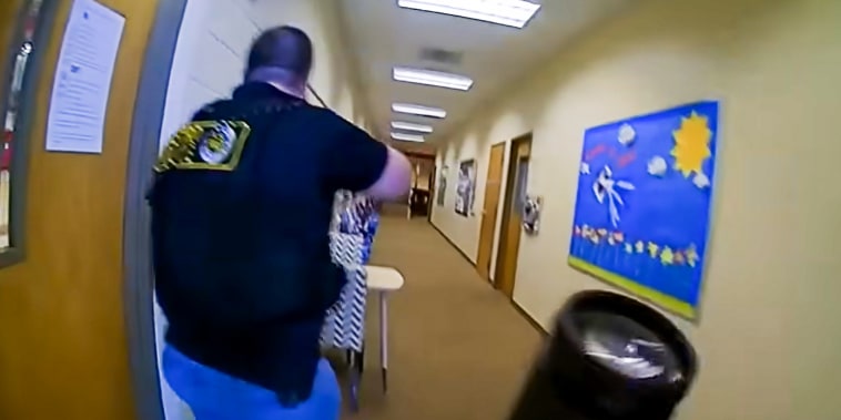 Nashville Police officers respond to an active shooter situation at the Covenant School on March 27, 2023.