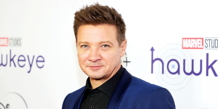Jeremy Renner attends the Hawkeye New York Special Fan Screening at AMC Lincoln Square on November 22, 2021 in New York City. 