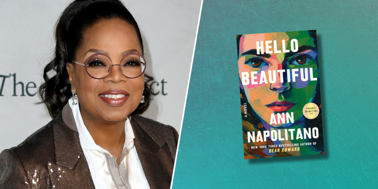 Oprah and book cover of Hello Beautiful