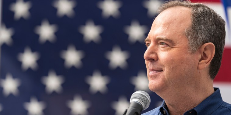 Rep. Adam Schiff speaks in Burbank, Calif.