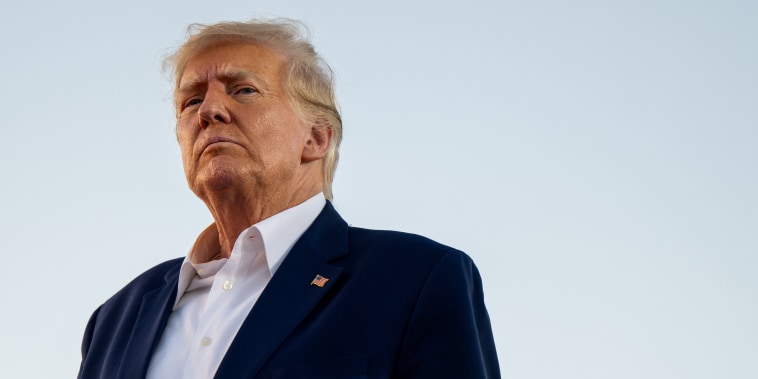 Donald Trump during a rally at the Waco Regional Airport in Waco, Texas.