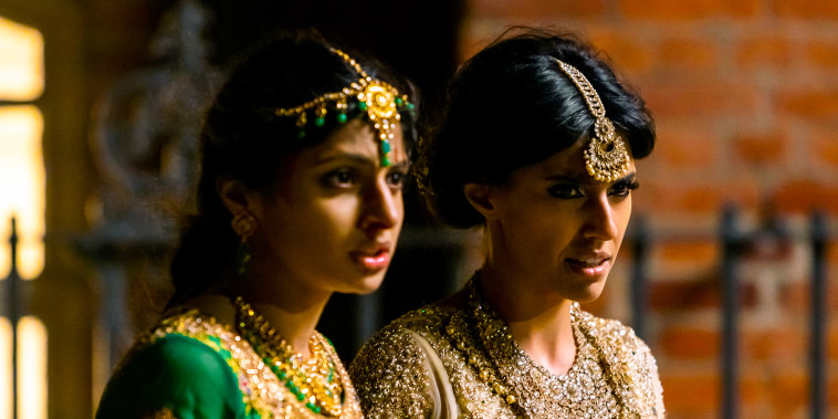 Priya Kansara, left, stars as Ria Khan and Ritu Arya as her sister Lena in Nida Manzoor’s "Polite Society."