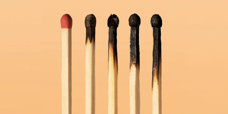 matches symbolizing burn out