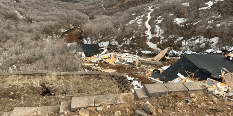 Two homes in Draper, Utah, collapsed due to earth shifting.