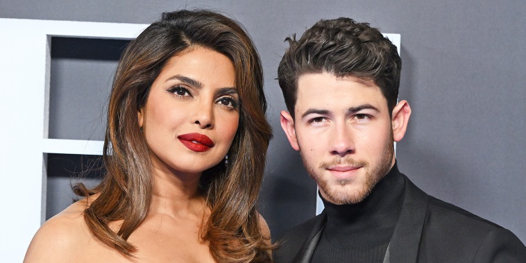 Priyanka Chopra-Jonas and Nick Jonas at at the global premiere of "Citadel."
