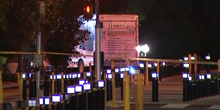 Driver detained after a truck crashed into a barrier outside the White House