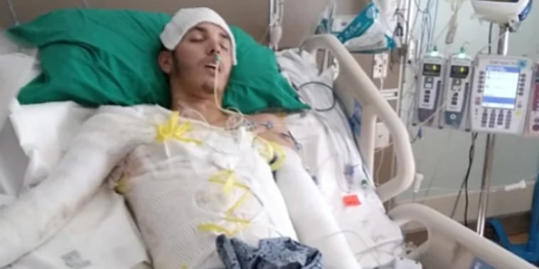 Jean Baretto, en el hospital.