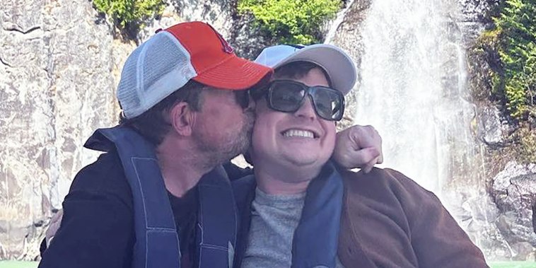 Michael J. Fox and son Sam.