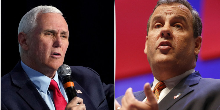 Mike Pence y Chris Christie.