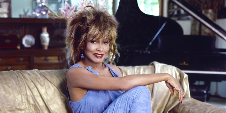 Tina Turner poses at home for a portrait in December 1984 in Los Angeles, California. 