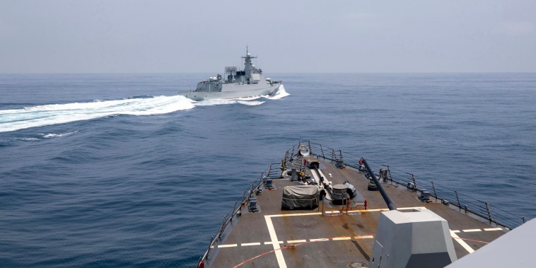 The USS Chung-Hoon observes a Chinese navy ship conduct what it called an "unsafe” Chinese maneuver in the Taiwan Strait