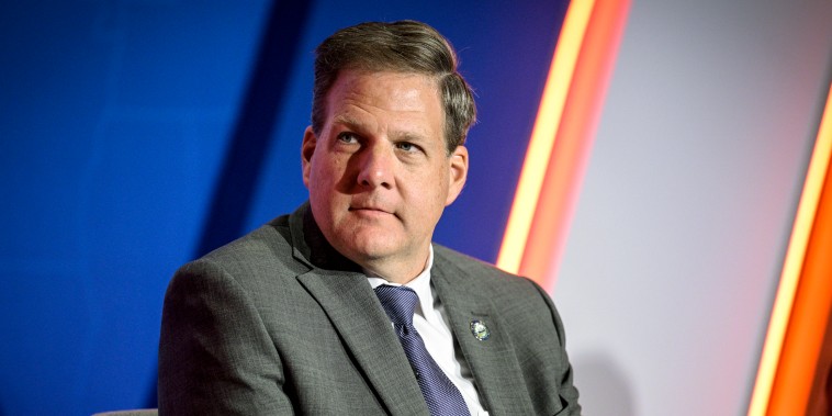 New Hampshire Gov. Chris Sununu takes part in a panel discussion during a Republican Governors Association conference on Nov. 15, 2022, in Orlando, Fla.