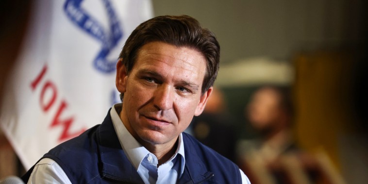 Republican presidential candidate Florida Gov. Ron DeSantis in Salix, Iowa, on May 31, 2023.