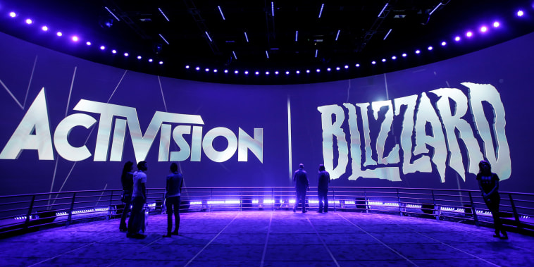 The Activision Blizzard Booth during the Electronic Entertainment Expo on June 13, 2013, in Los Angeles.