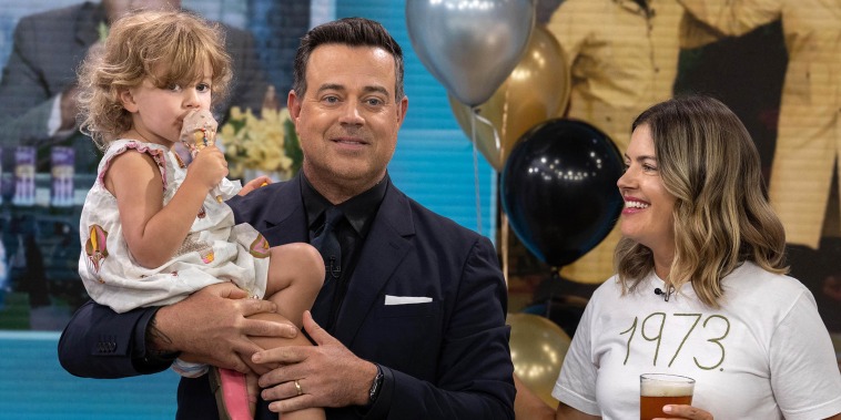 Carson Daly celebrates 50th birthday on TODAY alongside wife Siri and youngest child Goldie