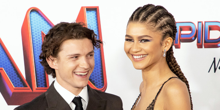 Tom Holland and Zendaya at the Los Angeles premiere of Sony Pictures' 'Spider-Man: No Way Home' on December 13, 2021 in Los Angeles, CA.
