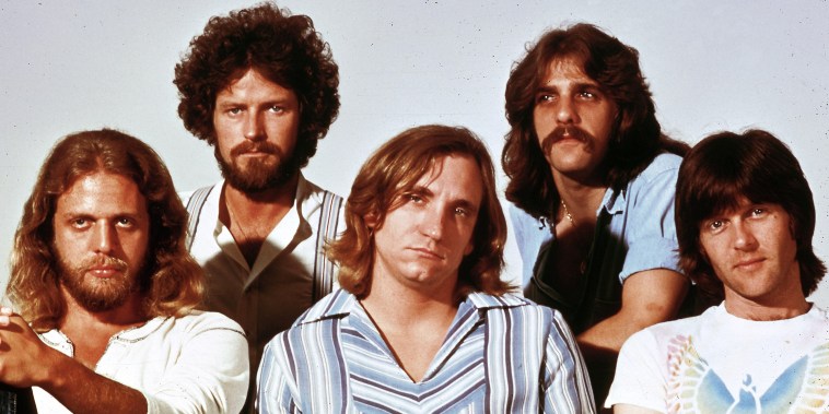 Photo of Glenn FREY and Joe WALSH and Don HENLEY and Don FELDER and EAGLES and Randy MEISNER

UNSPECIFIED - JANUARY 01:  Photo of Glenn FREY and Joe WALSH and Don HENLEY and Don FELDER and EAGLES and Randy MEISNER; L-R: Don Felder, Don Henley, Joe Walsh, Glenn Frey, Randy Meisner - posed, studio, group shot - Hotel California era