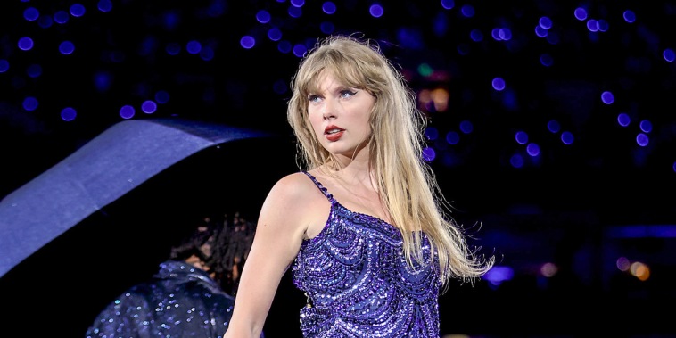 Taylor Swift performs onstage during The Eras Tour at Lumen Field on July 22, 2023 in Seattle.