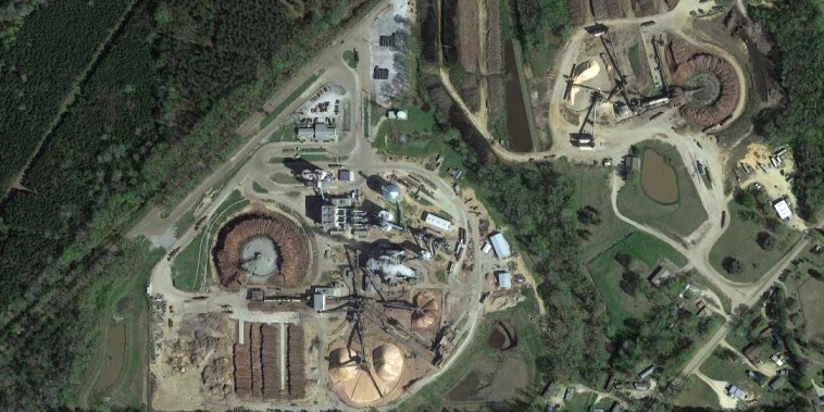 Drax' wood pellet plant in Gloster, Miss.